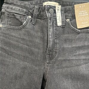 Madewell Jeans - Curvy Mid-Rise Stovepipe (Black) Brand New